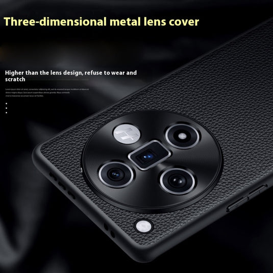 OPPO Find X8 Pro - Full Coverage Genuine Leather Shockproof Business Phone Case