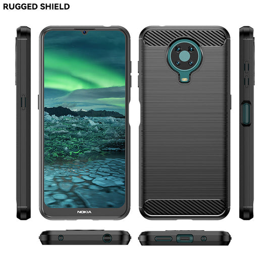 Nokia 6/6.1/6.1 Plus (X6)/6.2/6.3/6.4 - Shield Shockproof Rugged Heavy Duty Case With 2PC 9H Tempered Glass Screen Protector