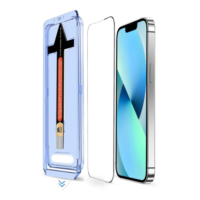 Load image into Gallery viewer, [Easy Automatic Fit Self-Installation Kit] iPhone 13/Mini/Pro/Max - Magic Box Full Covered 9H Hardness HD Tempered Glass Screen Protector
