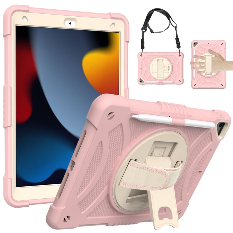 Load image into Gallery viewer, [With Shoulder Strap] Apple iPad 10.2&quot; 9th (2021) - Fully Covered 360 Degree Rotatable Drop Proof Silicone Protective Case
