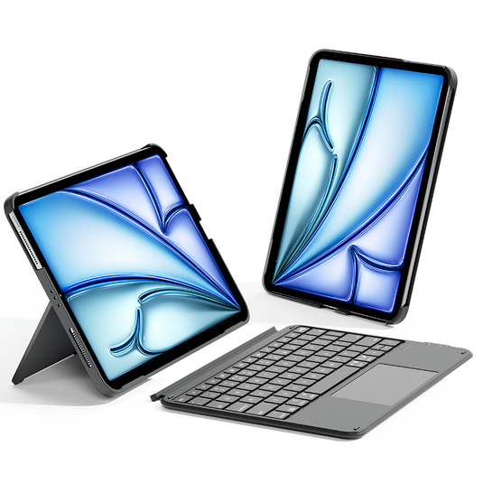 [Detachable] Apple iPad Air 13-inch M2/M3/M4 (2024/2025/2026) Inateck Magnetic Touchpad Wireless Keyboard Case - i-Station Mobile Phone & Electronic Device Repair and Accessories