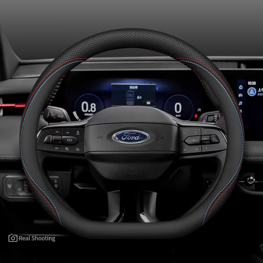 Ford Premium Nappa Leather Breathable Ultra-Thin Non-Slip Steering Wheel Cover For Mondeo, Explorer,  Edge, Escape - i-Station Mobile Phone & Electronic Device Repair and Accessories