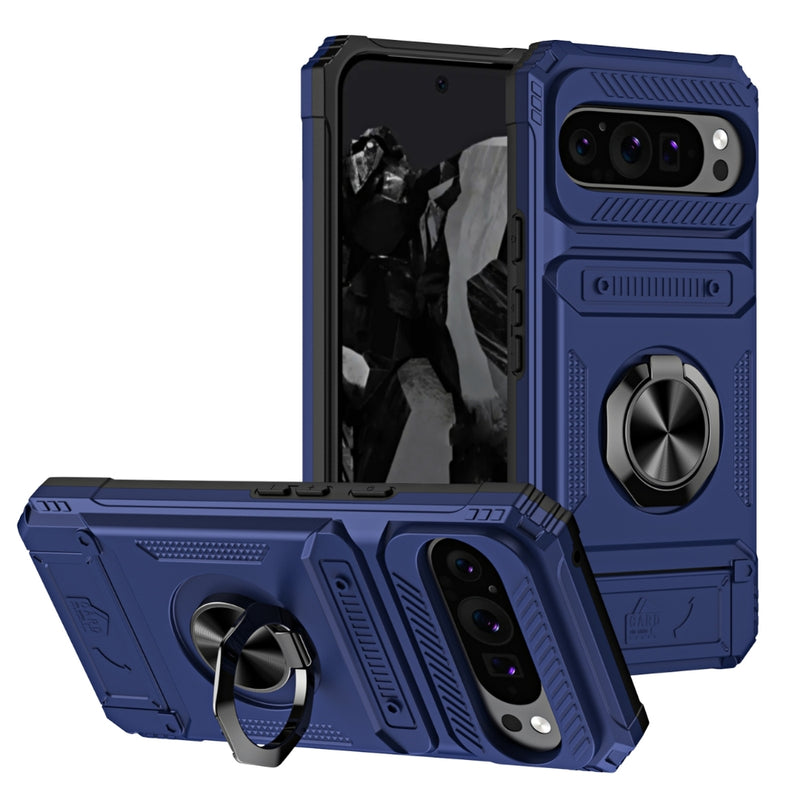 Load image into Gallery viewer, [With Card Slot] Google Pixel 9/Pro/Pro XL - TPU + PC 2 in 1 Drop Proof Magnetic Armor Case
