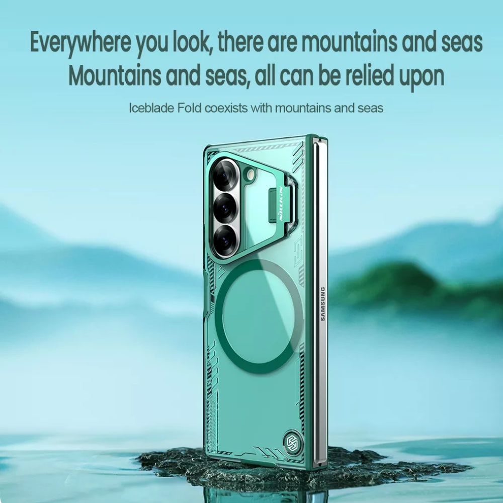 [With Lens Bracket] [Magsafe Compatible] Samsung Galaxy Z Fold 6(SM-F956) - Full Coverage Anti Drop Magnetic Fashion Protective Case - i-Station Mobile Phone & Electronic Device Repair and Accessories