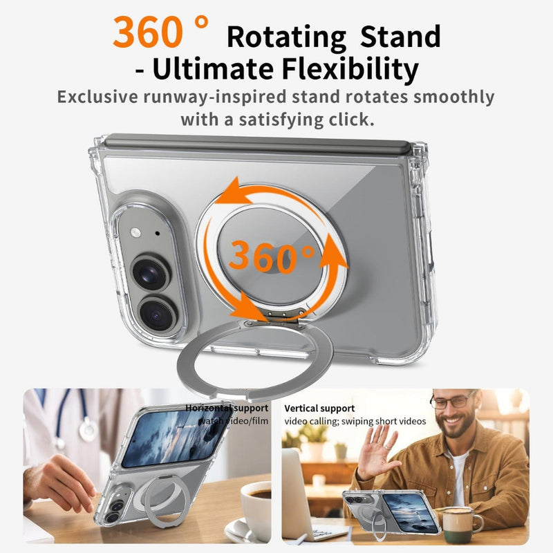 Load image into Gallery viewer, Apple iPhone Duo - Scratch-proof Transparent Rotating Holder Magnetic Phone Case - Polar Tech Australia

