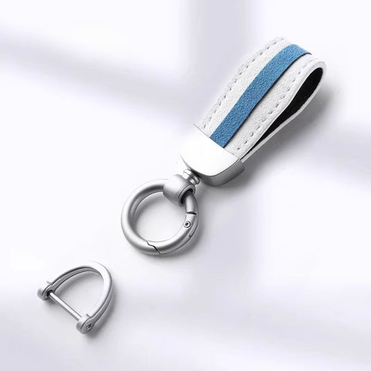 Premium Alcantara Two-Tone Matte Car Key Fob Keychain