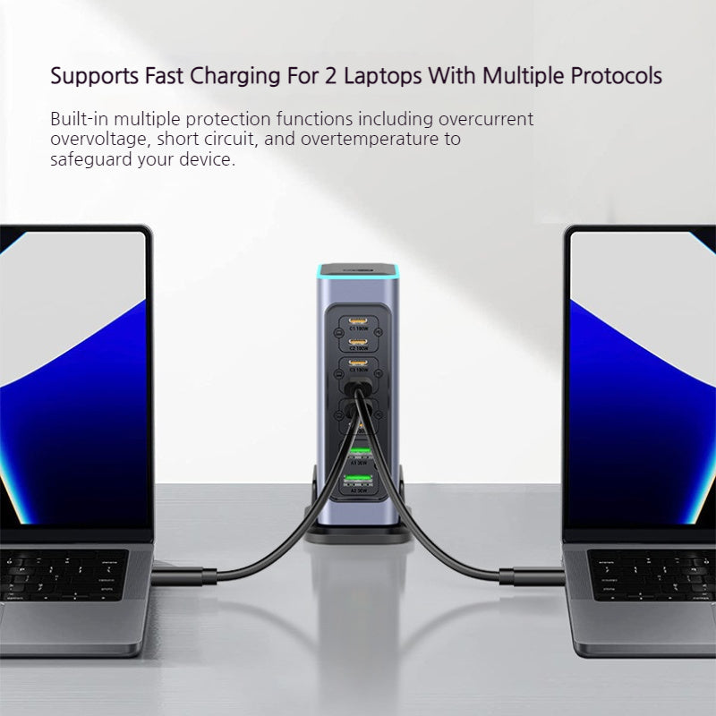 Load image into Gallery viewer, 660W GaN Smart Multi-Port Charger Tower with Colorful Lights - i-Station Mobile Phone &amp; Electronic Device Repair and Accessories
