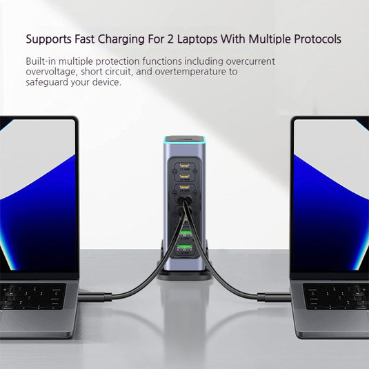 660W GaN Smart Multi-Port Charger Tower with Colorful Lights - i-Station Mobile Phone & Electronic Device Repair and Accessories