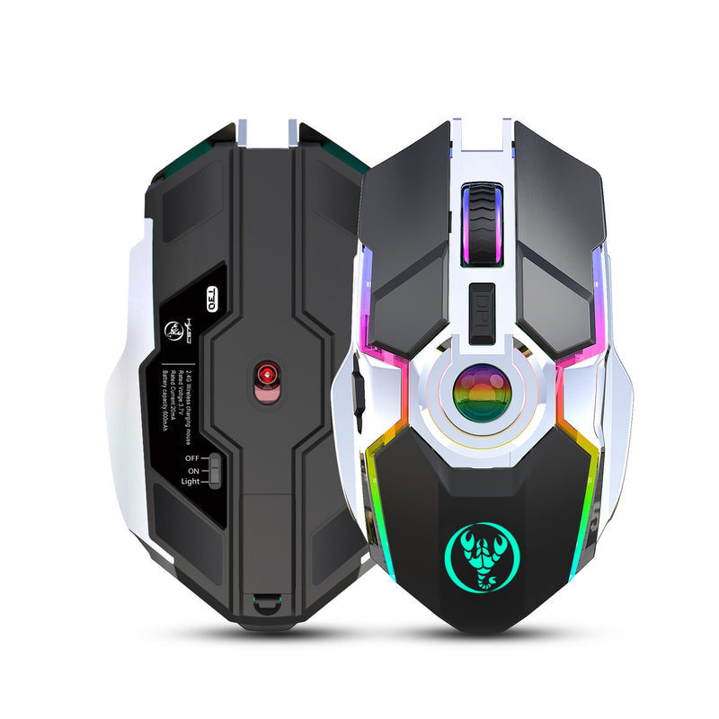 Load image into Gallery viewer, HYSJ Wireless RGB Lightweight Noise-Fre Gaming Mouse With USB Receiver And Decompress Crystal Ball
