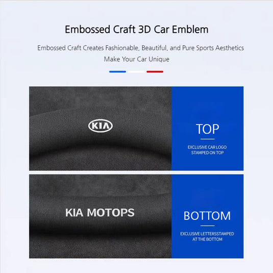 Kia Nappa & Carbon Fiber Car Steering Wheel Covers for K3, K5, K2, Sonet, Sportage, Seltos, KX3, Stonic, K4, KX5, Pegas, EV5