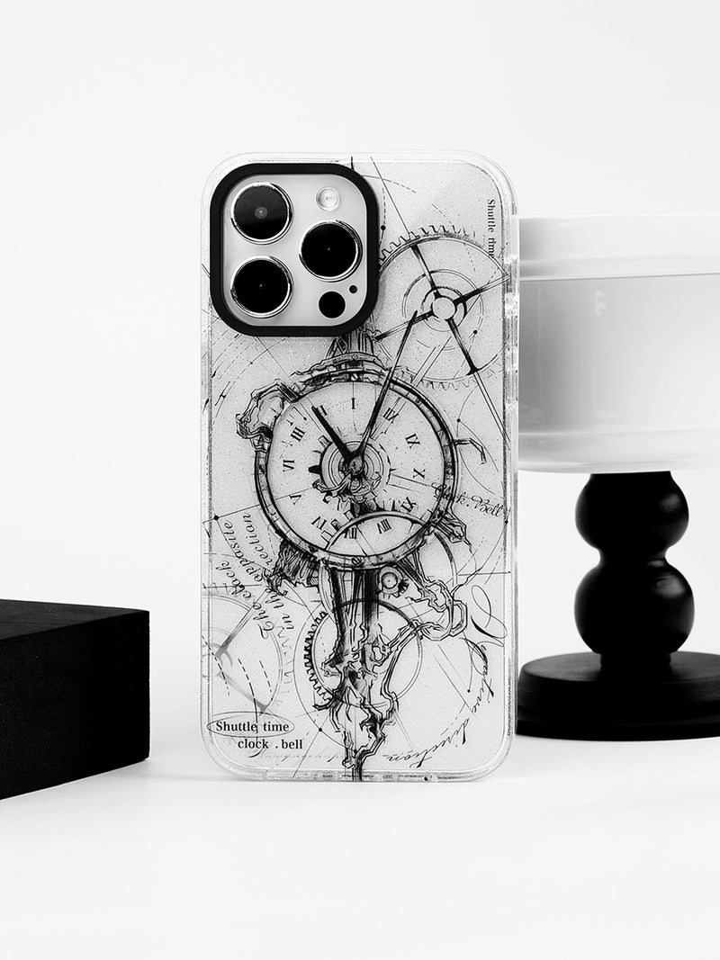 Load image into Gallery viewer, Apple iPhone 14/Pro/Pro Max Reverse Direction Clock Design Phone Case Shockproof Fashion Series Case
