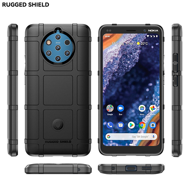 Load image into Gallery viewer, Nokia 9 PureView - Shield Shockproof Rugged Heavy Duty Case With 2PC 9H Tempered Glass Screen Protector
