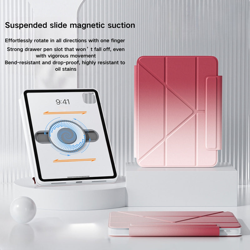 Load image into Gallery viewer, [Floating Track] [With Pen Slot] Apple iPad Air 13-inch M2 (2024) Detachable Magnetic Shockproof Protective Case
