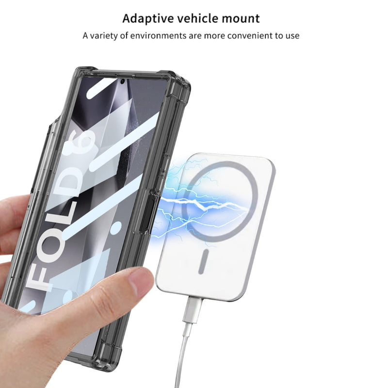 Load image into Gallery viewer, [Magsafe Compatible] Samsung Galaxy Z Fold 5(SM-F946) - Transparent Shockproof Magnetic Protective Case
