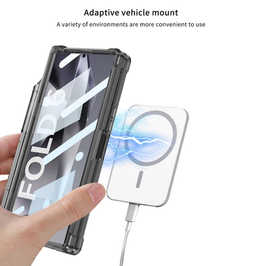 [Magsafe Compatible] Samsung Galaxy Z Fold 6(SM-F956) - Transparent Shockproof Magnetic Protective Case