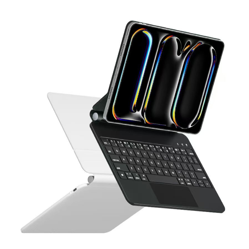 Load image into Gallery viewer, [With Touchpad][Magic Keybord] Apple iPad Air 6 11&#39;&#39; 6th Gen (2024) Smart Multi-Touch Trackpad Magnetic Wireless Keyboard Case With RGB Backlit
