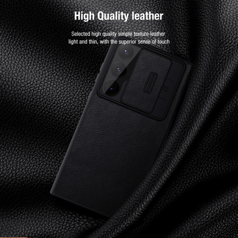 Load image into Gallery viewer, Samsung Galaxy S23/Plus/Ultra/FE - NILLKIN Qin Pro Series Sliding Camera Cover Design Leather Phone Case
