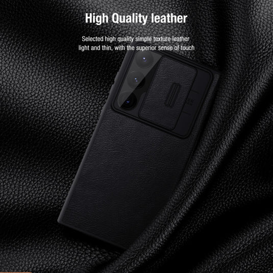 Samsung Galaxy S23/Plus/Ultra/FE - NILLKIN Qin Pro Series Sliding Camera Cover Design Leather Phone Case