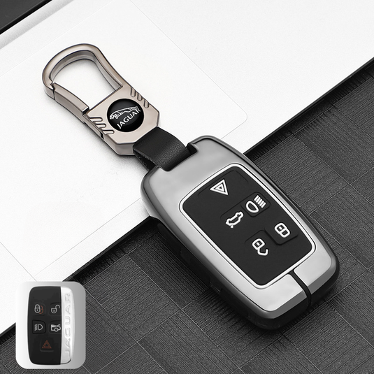 Jaguar Zinc Alloy + Silicone Smart Car Key Fob Case Cover For XEL, XJ, F-PACE, XFL, E-PACE, XE, XF, F-TYPE - i-Station Mobile Phone & Electronic Device Repair and Accessories