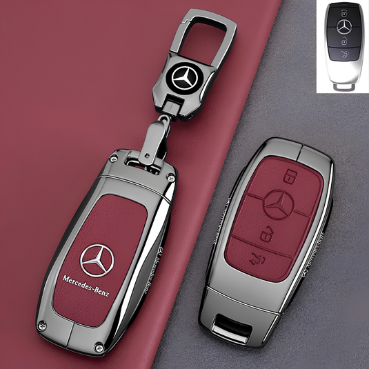 Mercedes Benz Premium Leather Protection Car Key Fob Case Cover for For Benz A, C, E, S, G-Class, GLA, GLB, GLC, GLE, GLS, CLA, CLS, EQC - i-Station Mobile Phone & Electronic Device Repair and Accessories