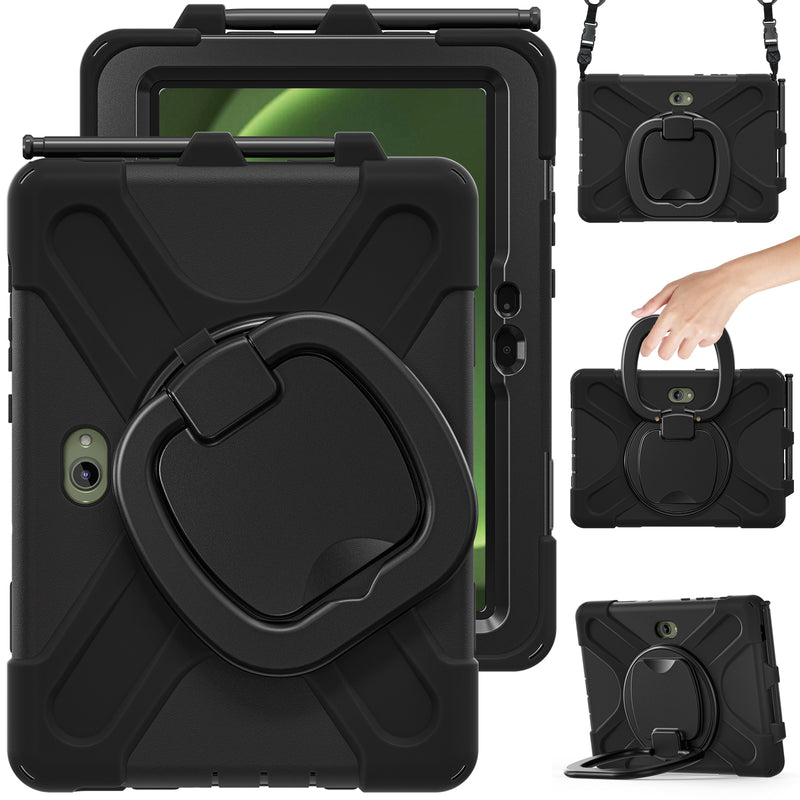 Load image into Gallery viewer, Samsung Galaxy Tab Active Pro / Active 4 Pro / Active 5 Pro Series - Heavy Duty 360 Degree Rotate Stand Hand Strap Case With Shoulder Strap - i-Station Mobile Phone &amp; Electronic Device Repair and Accessories
