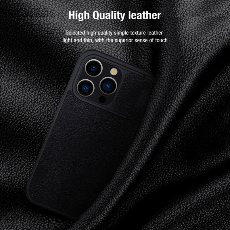 Load image into Gallery viewer, Apple iPhone 15 /Plus/Pro/Max - NILLKIN Qin Pro Series Flip Camera Cover Design Leather Phone Case
