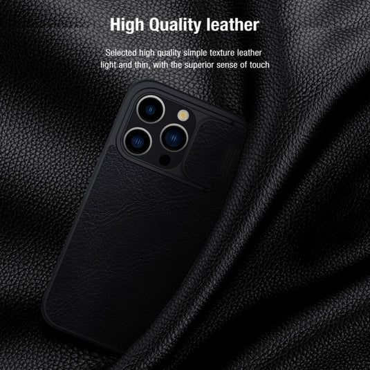 Apple iPhone 15 /Plus/Pro/Max - NILLKIN Qin Pro Series Flip Camera Cover Design Leather Phone Case