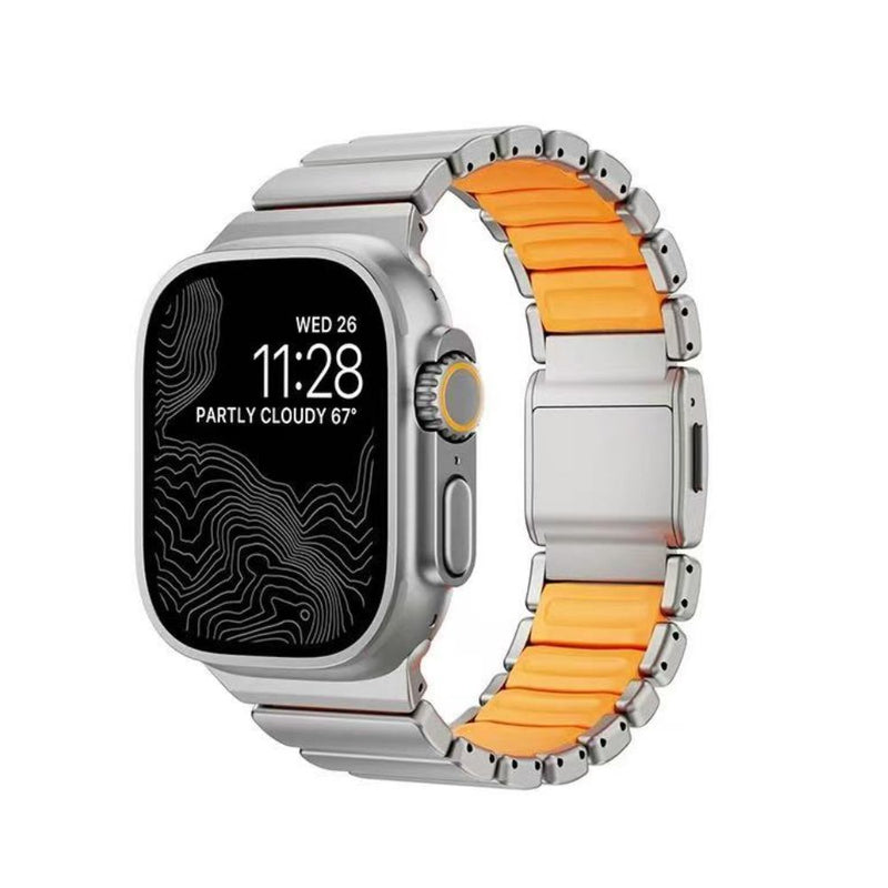 Load image into Gallery viewer, [44mm] Apple Watch Series 6/5/4/SE Dual-Layer Design with Titanium and Silicone Watch Band - i-Station Mobile Phone &amp; Electronic Device Repair and Accessories

