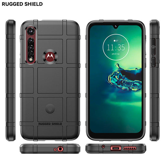 Motorola Moto One Vision/One Vision Plus - Shield Shockproof Rugged Heavy Duty Case  With 2PC Tempered Glass Screen Protector