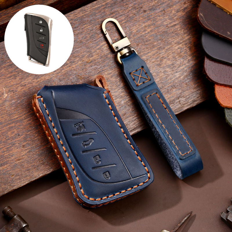 Load image into Gallery viewer, Lexus Handcrafted Genuine Leather Folding Car Key Fob Case Cover For Lexus NX200t, NX300, NX300h, NX350, NX Hybrid, RX270, RX300, RX350, RX450h, LX570, LX600, IS250, IS300, IS350 - i-Station Mobile Phone &amp; Electronic Device Repair and Accessories
