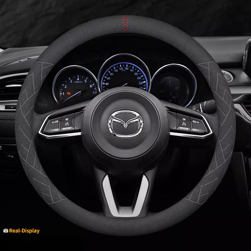 Load image into Gallery viewer, Mazda Suede Anti-Slip Steering Wheel Cover for Mazda 3, Mazda 6, Atenza, Axela, CX-4, CX-5, CX-7 - i-Station Mobile Phone &amp; Electronic Device Repair and Accessories
