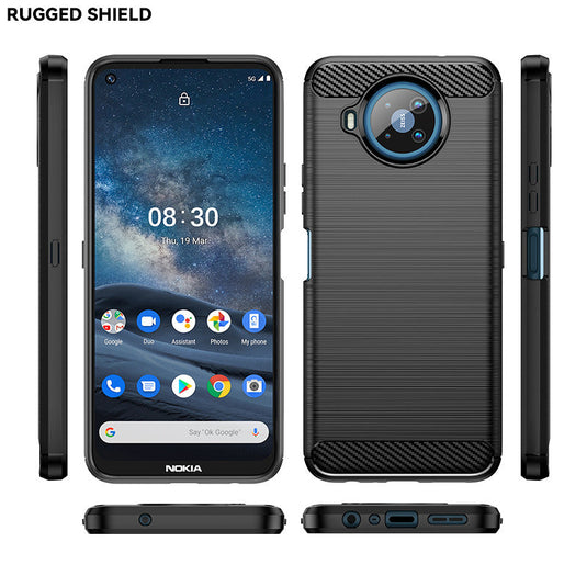 Nokia 8/8.1/8 Sirocco/8 V 5G UW/8.3 5G - Shield Shockproof Rugged Heavy Duty Case With 2PC 9H Tempered Glass Screen Protector