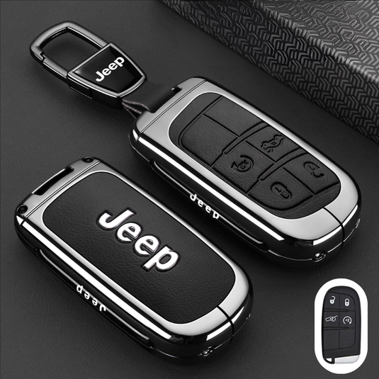 Jeep Premium Leather Protection Car Key Fob Case Cover for Grand Cherokee, Renegade, Compass, Commander, Cherokee - i-Station Mobile Phone & Electronic Device Repair and Accessories