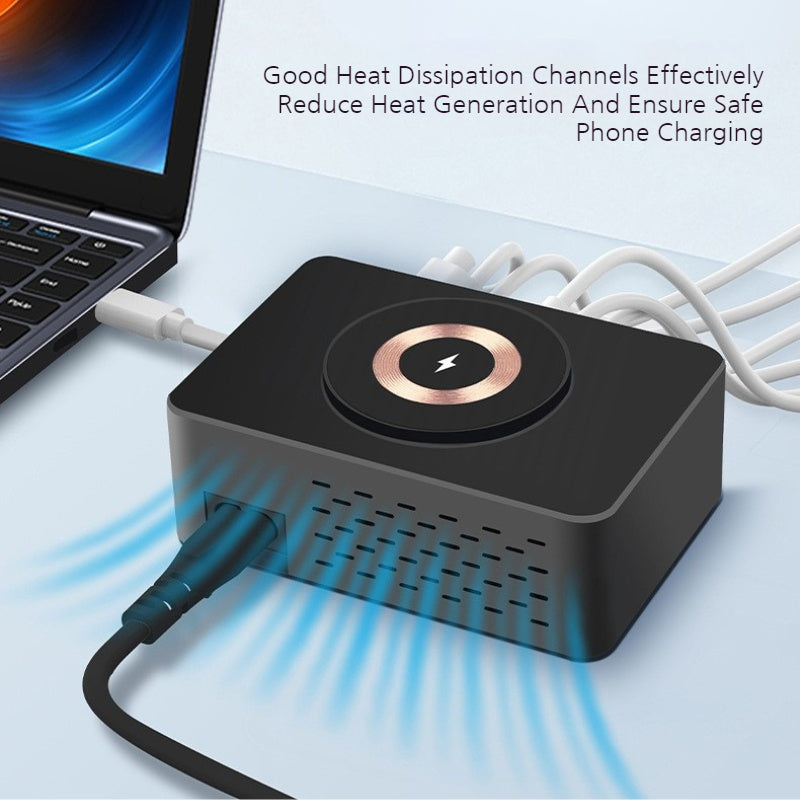 Load image into Gallery viewer, 100W PD Multi-Port Charger with Smart Display &amp; Wireless Charging - i-Station Mobile Phone &amp; Electronic Device Repair and Accessories
