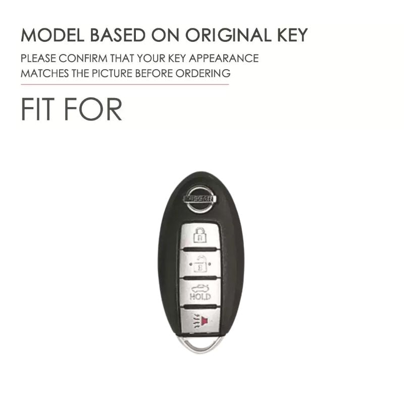 Load image into Gallery viewer, Nissan Zinc Alloy + PU Leather Car Key Fob Case Cover For Serena, Elgrand, Skyline, X-Trail, NoteCube,  March
