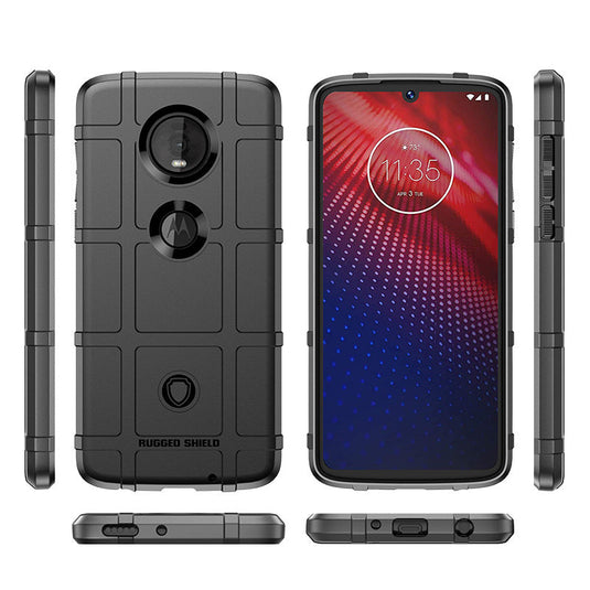 Motorola Moto Z4/Moto Z4 Play/Moto Z4 Force - Shield Shockproof Rugged Heavy Duty Case  With 2PC Tempered Glass Screen Protector