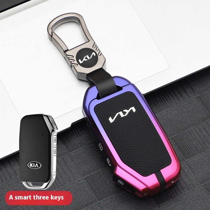 Load image into Gallery viewer, Kia Zinc Alloy + Silicone Car Key Fob Case Cover For K5, Seltos, Sportage, Sorento, Cerato, Ceed, Niro EV, Telluride, Soul, Proceed - i-Station Mobile Phone &amp; Electronic Device Repair and Accessories
