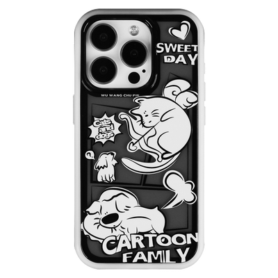 Apple iPhone 13/Pro/ Pro Max Manga cat design style Shockproof Fashion Series Case - i-Station Mobile Phone & Electronic Device Repair and Accessories