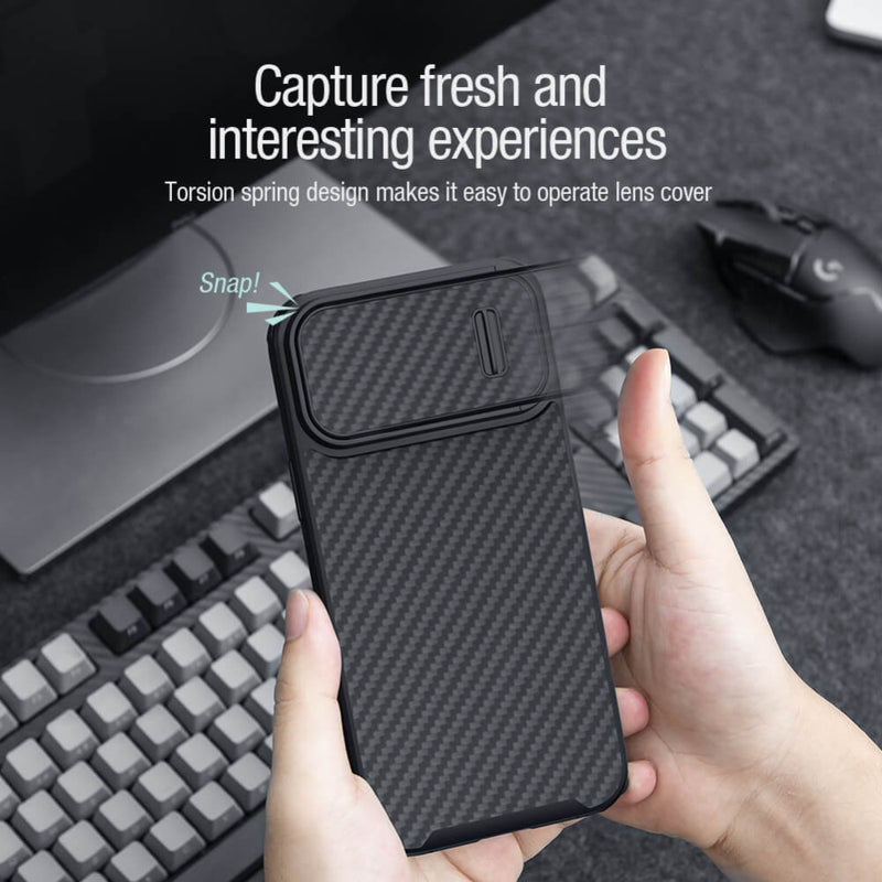 Load image into Gallery viewer, Apple iPhone 14/Plus/Pro/Max - Nillkin Synthetic Fiber S Carbon Fiber Case
