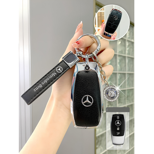 Mercedes Benz Glitter Leather Car Key Fob Case Cover For E300L, C260L, C200, GLB, A200L, S-Class, GLC260, GLE350, GLA - i-Station Mobile Phone & Electronic Device Repair and Accessories