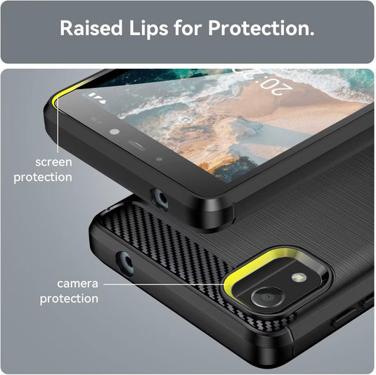 Nokia C2 2nd Edition - Shield Shockproof Rugged Heavy Duty Case With 2PC 9H Tempered Glass Screen Protector