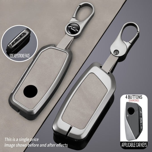 BMW Zinc Alloy + Leather Protection Key Case For X1, X6, X7, ix1, ix40, ix50