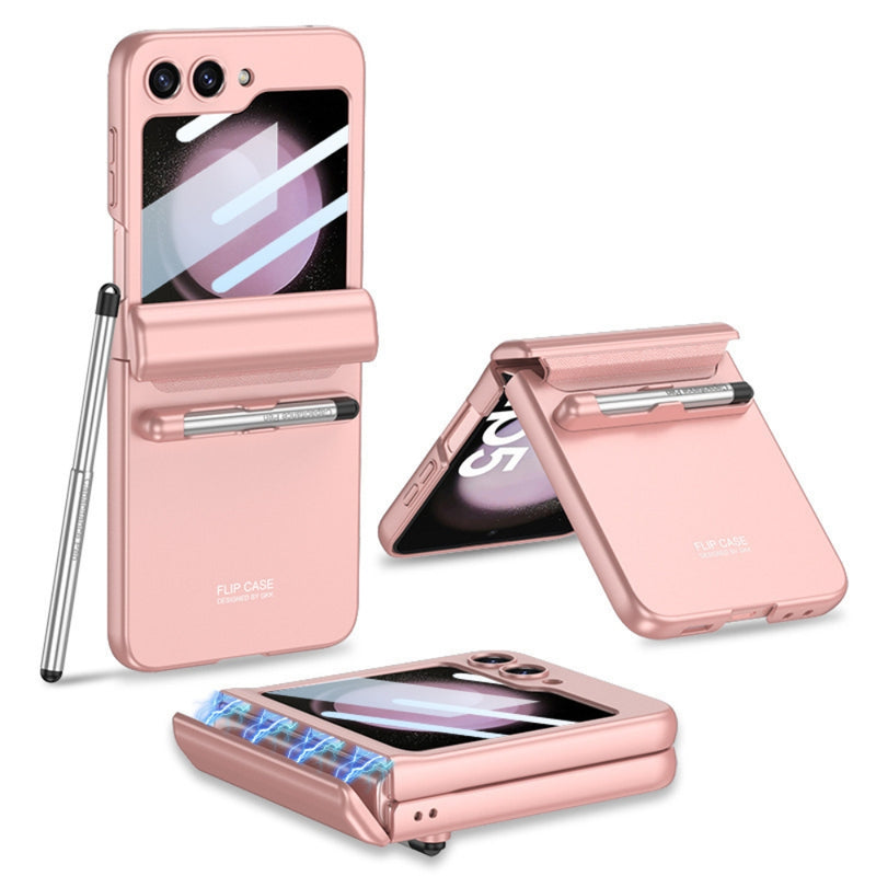 Load image into Gallery viewer, [With Pen Slot] Samsung Galaxy Z Flip 5 (SM-F731) - Magnetic Hinge Shockproof Phone Case
