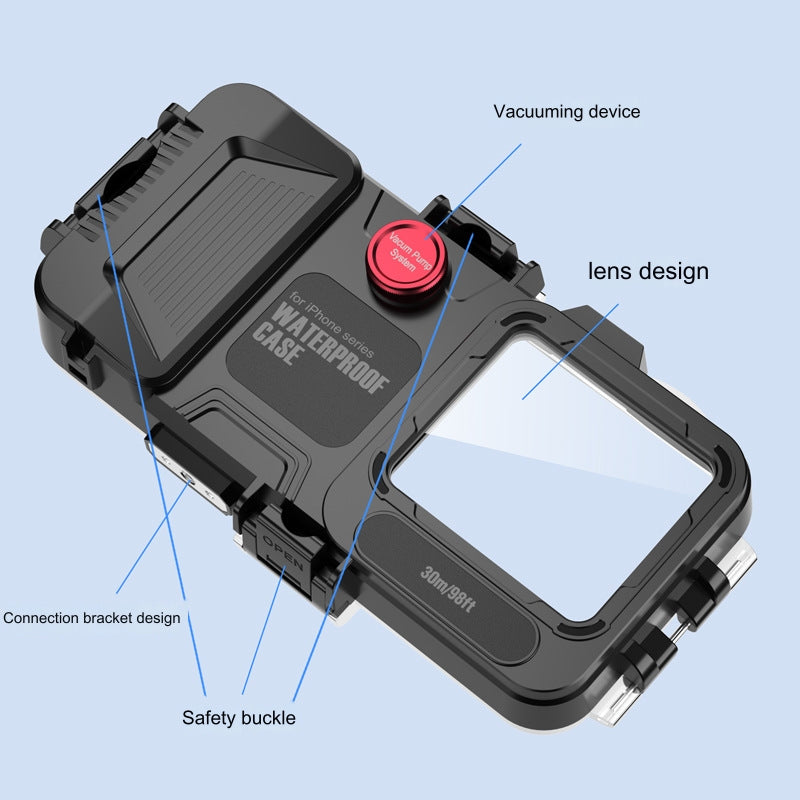 Load image into Gallery viewer, [Universal Diving IPX8 30M/98FT Waterproof] Apple iPhone 16 / 16 Plus / 16 Pro / 16 Pro Max Samsung - Redpepper Underwater Protective Lanyard Phone Case
