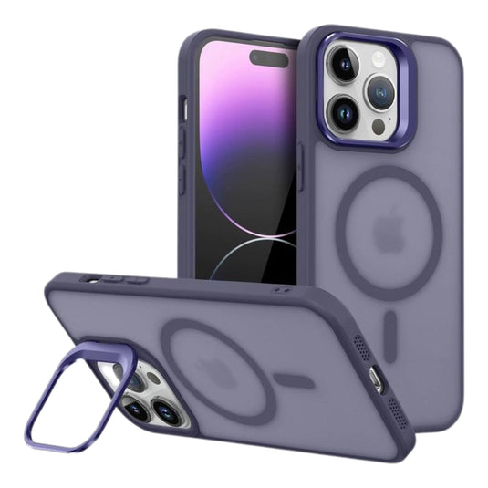 [Metal Lens Bracket] Apple iPhone 11/Pro/Max - TPU Matte Finish Magsafe Stand Case