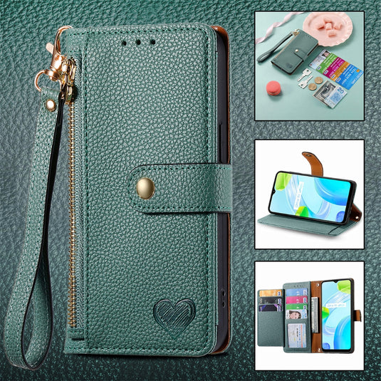 [With Card Slot] OPPO Reno11/Pro/F - PU leather Crossbody Wallet Style Shockproof Phone Case