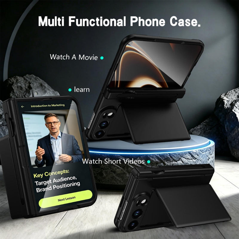 Load image into Gallery viewer, Apple iPhone Duo - Card Bag Holder Hinge Integrated Film Phone Case, with Pen - Polar Tech Australia
