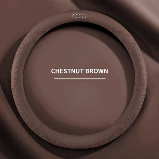Audi Genuine Leather Breathable Steering Wheel Cover for Q5L, A4L, A6L, A3, A5, A7, A8, Q3, Q7, Q8