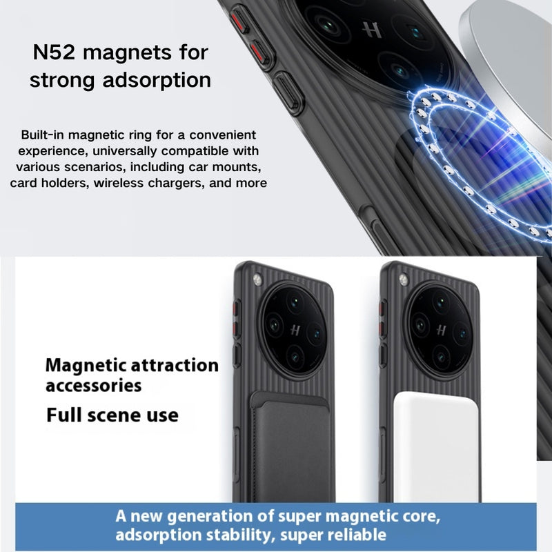 Load image into Gallery viewer, [Magsafe Compatible] OPPO Find X8 Pro - Wavy Texture Anti Slip Cushioning Magnetic Anti Drop Protective Case
