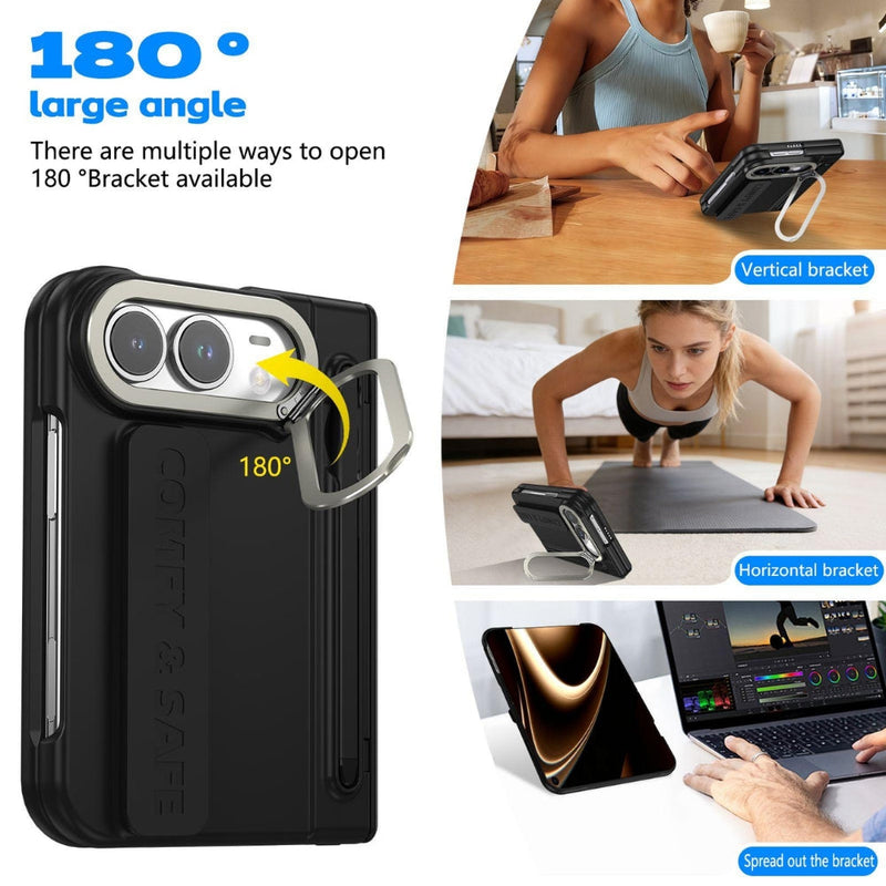 Load image into Gallery viewer, Apple iPhone Duo - Film Integrated Lens Frame Bracket Phone Case with Wristband / Pen - Polar Tech Australia
